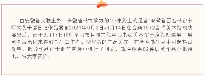 “小康路上的足音”安徽省百名書家書寫扶貧干部日記作品展 | 作品欣賞（一）(圖2)